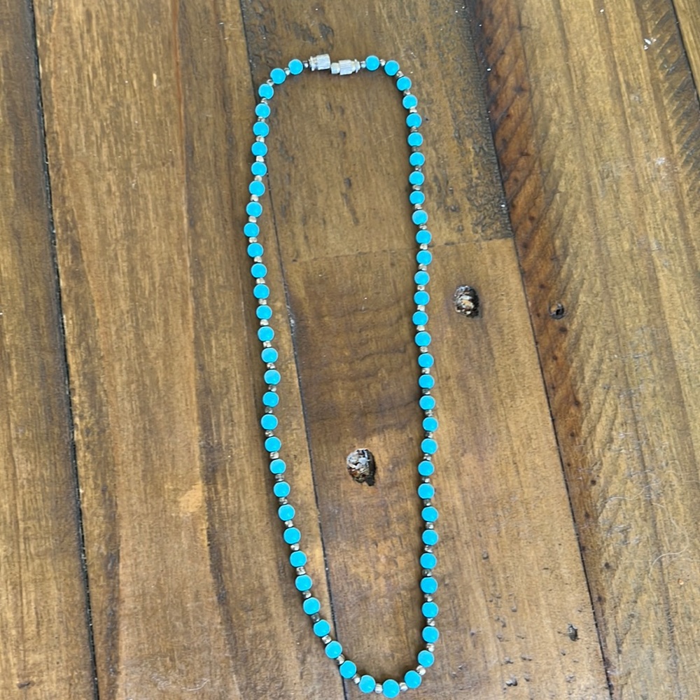 Turquoise and silves necklace from India